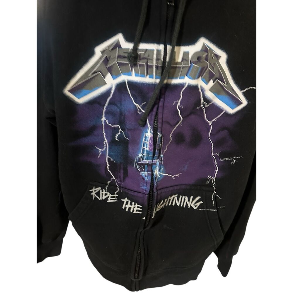 Nice women graphic Metallica Ride The Lightning Zip Up Hoodie full zip hoodie ja - Picture 9 of 12